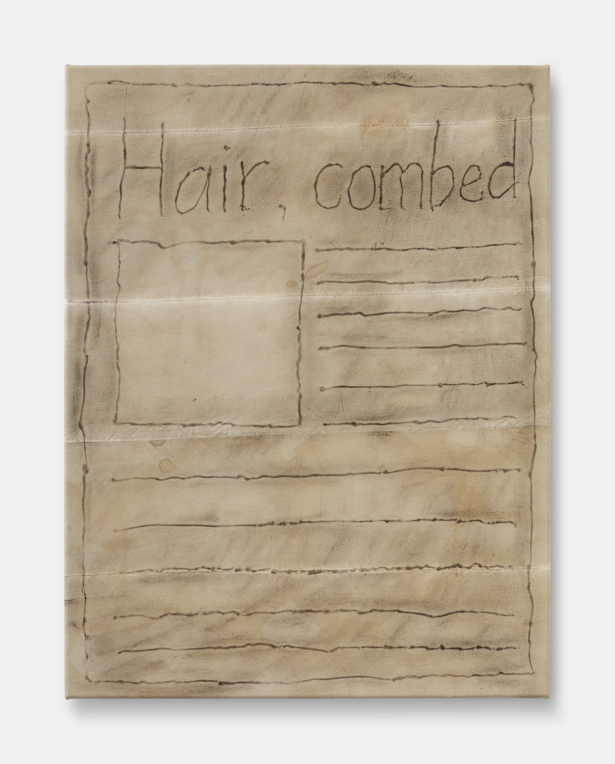 Alex Vivian, Newspaper headline (Hair, combed), 2016