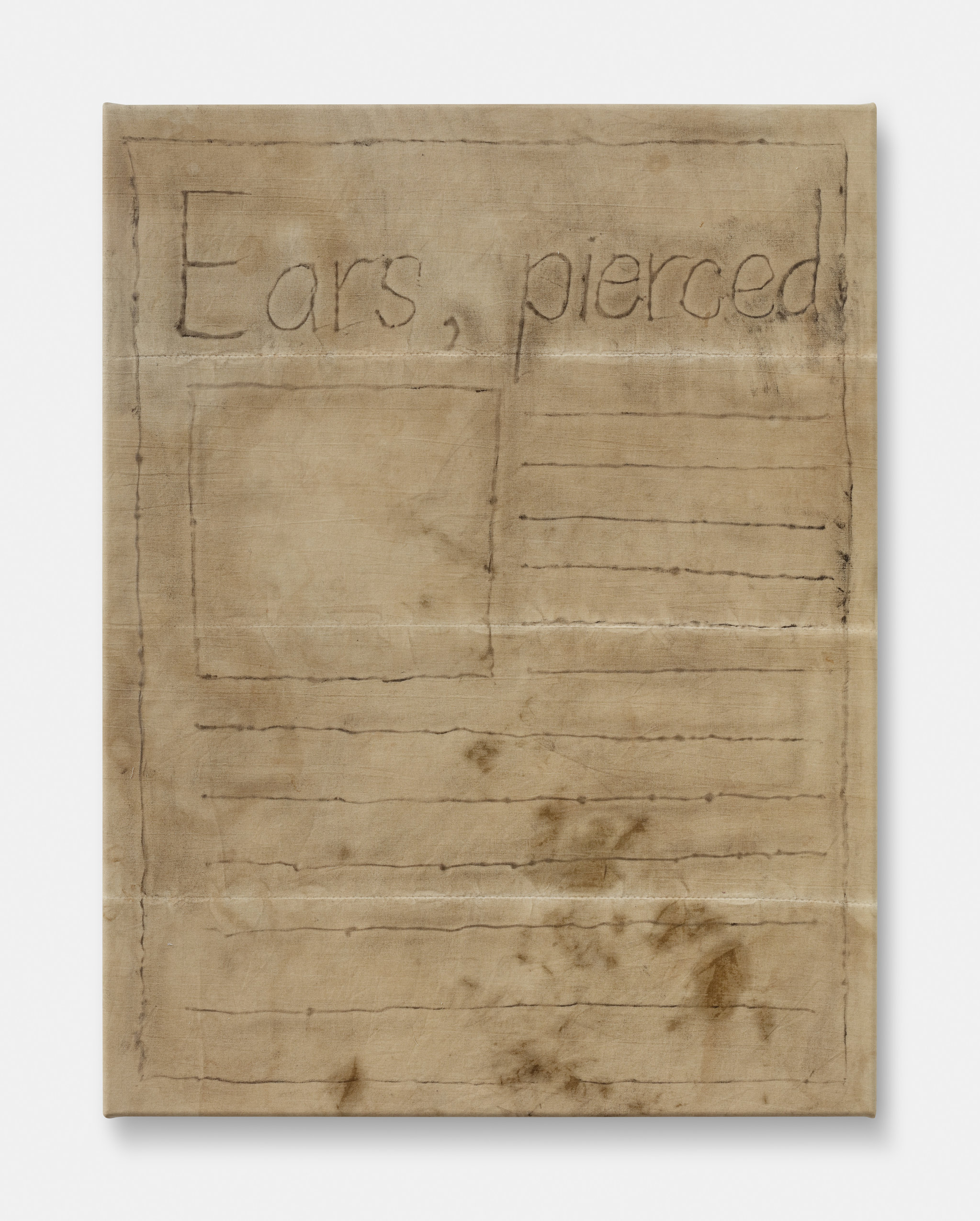 Alex Vivian, Newspaper headline (Ears, pierced), 2016